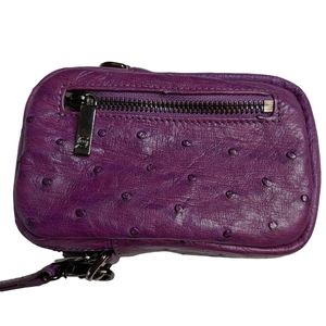 Loomzi purple ostrich wrist case EUC